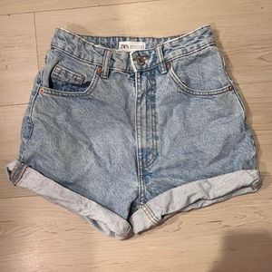 Zara mom denim shorts